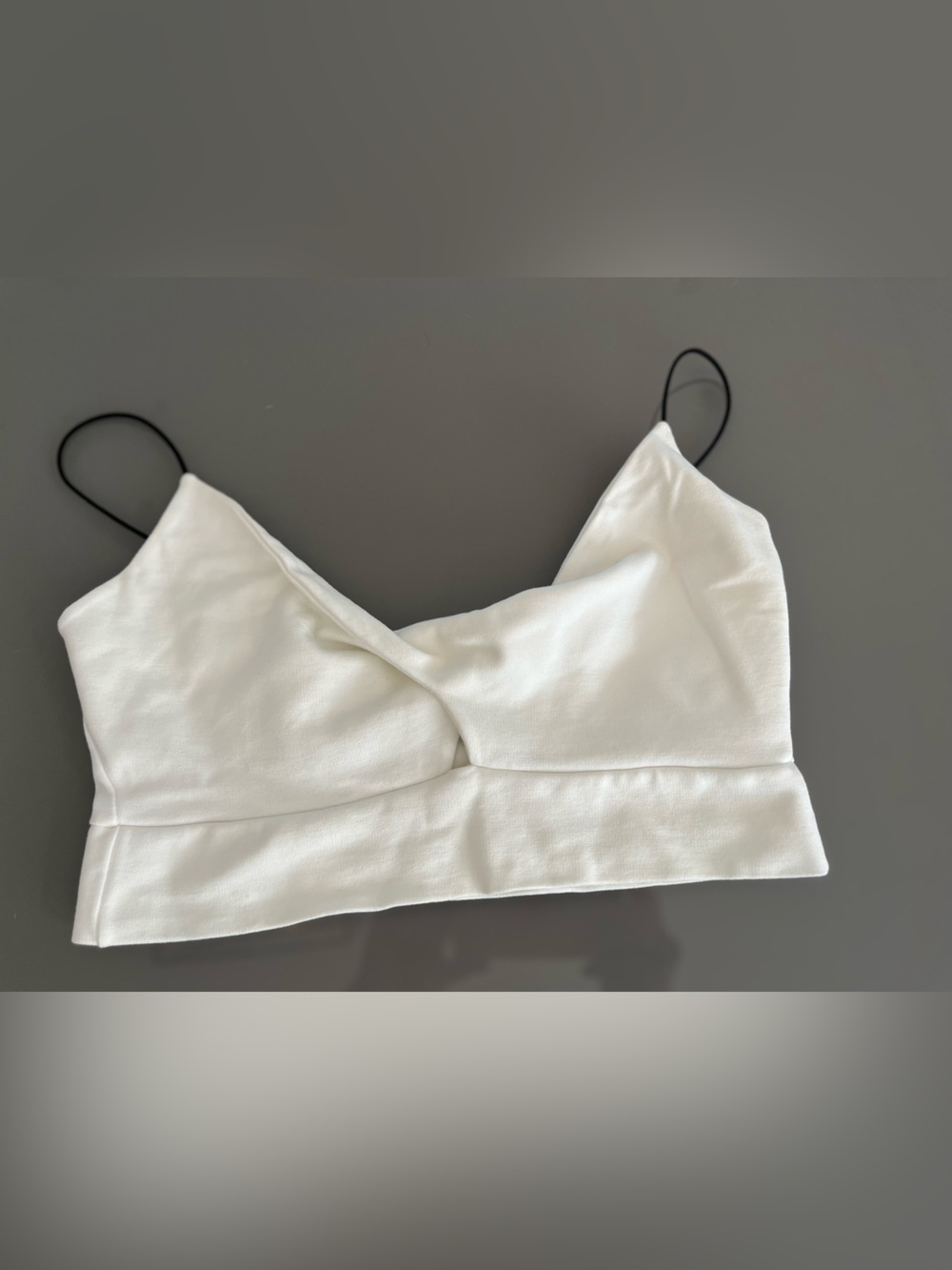 White Stretch tank Top spaghetti straps